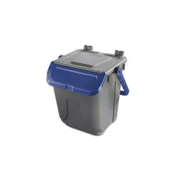 Produktbild für Mülleimer Orgavente Duck Abfallbehälter grau-blau 25 L