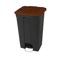 Produktbild für Treteimer Orgavente aus Kunststoff grau-braun 90 L