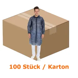 Produktbild für Schutzkittel Hygonorm Besucherkittel Eco PP dunkelblau 3XL