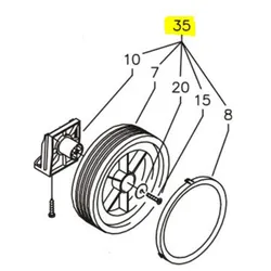 Produktbild für Kränzle Ersatzteile 445382 Rad kpl. 1150 / 1150T