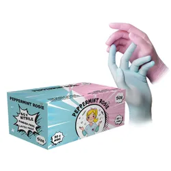Produktbild für Einmalhandschuhe aus Nitril Ampri Style Peppermint Rosi XL