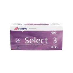 Produktbild für Toilettenpapier Fripa Select 3 TAE Tissue hochweiß 8 Rollen