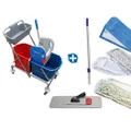 Reinigungswagen Set ReinigungsBerater Metall 50 cm mit Korb
