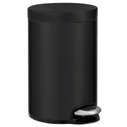 Produktbild für Treteimer EKO Serene Tretmülleimer Matt Schwarz 12 L