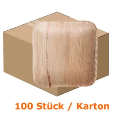 Produktbild für Einwegteller NatureStar Palmblatt 240x240 mm 100 Stück