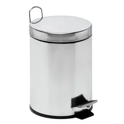 Produktbild für Kosmetikeimer BIN GALVA Tretmülleimer Edelstahl glänzend 5 L